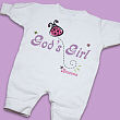 God's Girl Personalized Fleece Romper 61440X